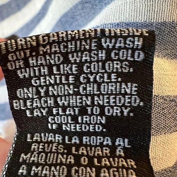 Lifestyle Attitude sheer blue and white striped blouse - Picture 5 of 8